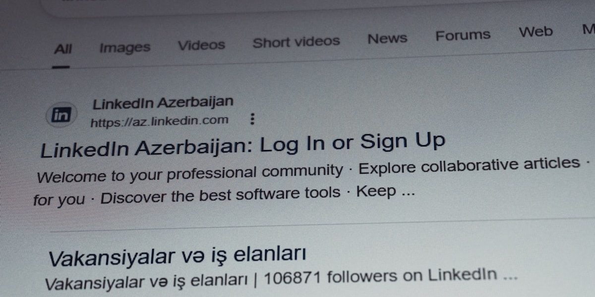 Linkedin azerbaijan login or sign up page